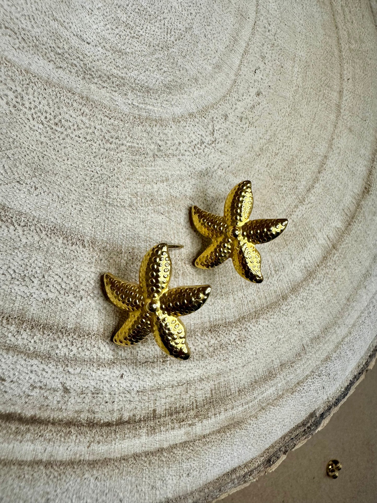 Brincos Estrela do mar - dourado